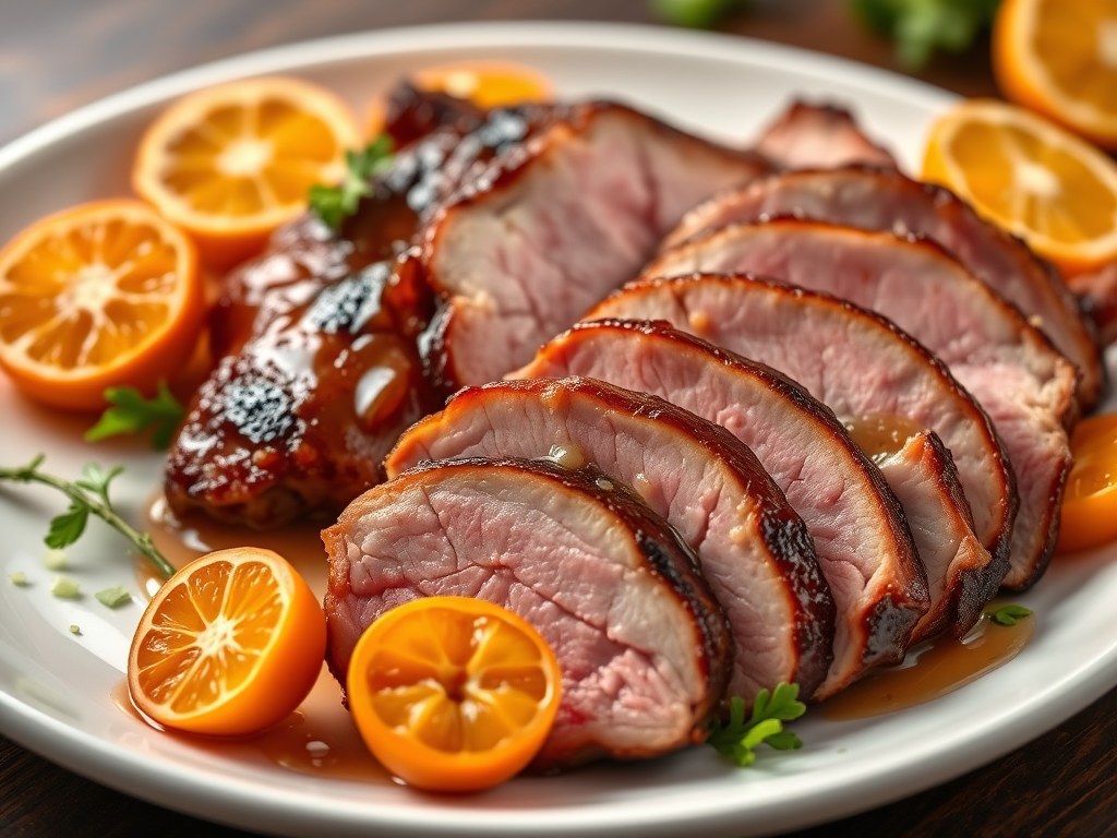 Canard aux Kumquats, AI-gegenereerde illustratie