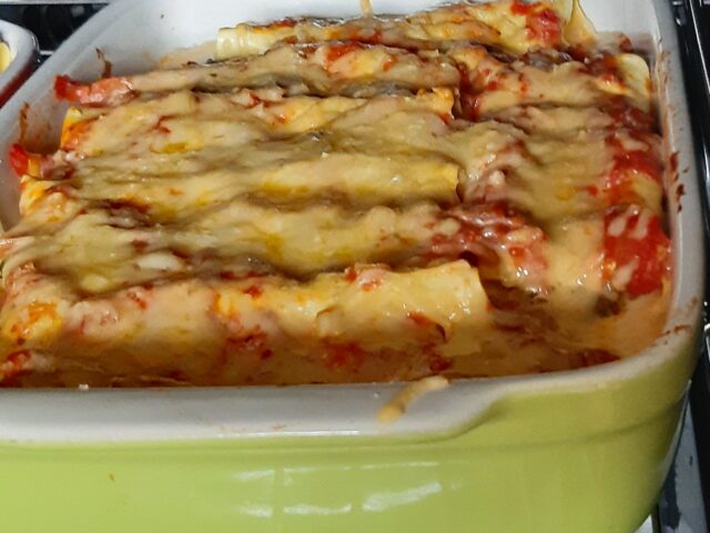 Cannelloni met gehakt en chorizo