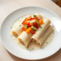 Cannelloni met krab en groentegarnituur