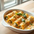 Cannelloni met zalm en spinazie