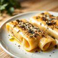 Canneloni van truffel en aardappel