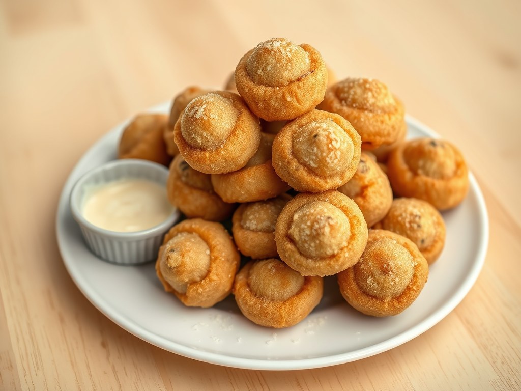 Champignonbeignets, AI-gegenereerde illustratie