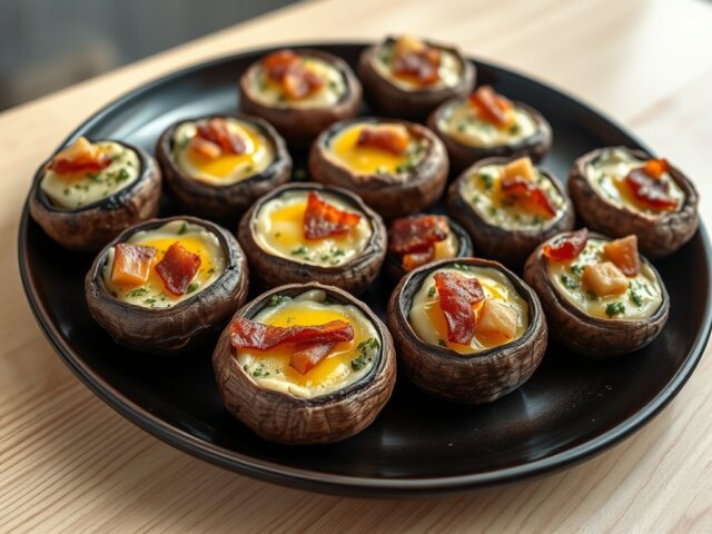 Champignons gevuld met kruidenboter