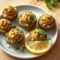 Champignons gevuld met slakken