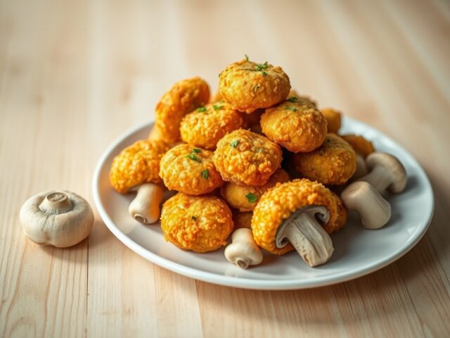 Champignons in bierbeslag