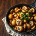 Champignons in knoflookkruidenolie