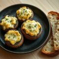 Champignons met kruidenkaas en Reblochon