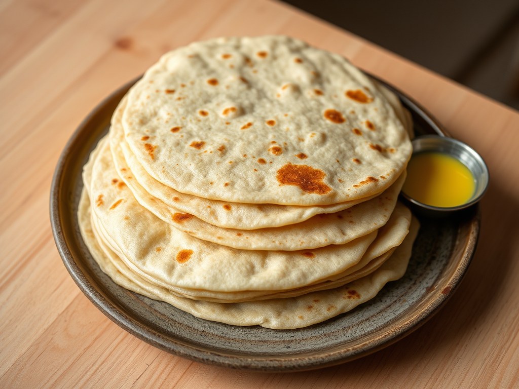 Chapati (zonder gist), AI-gegenereerde illustratie