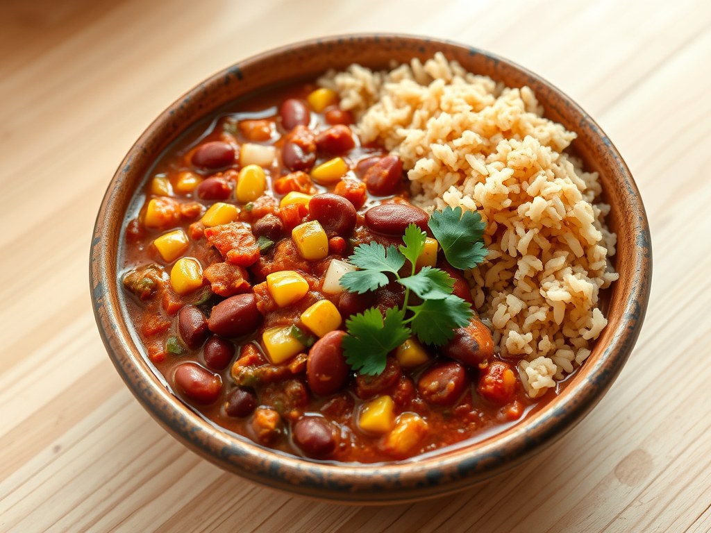 Chili SIN carne, AI-gegenereerde illustratie