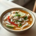 Chinees-Indische kippen-groentensoep