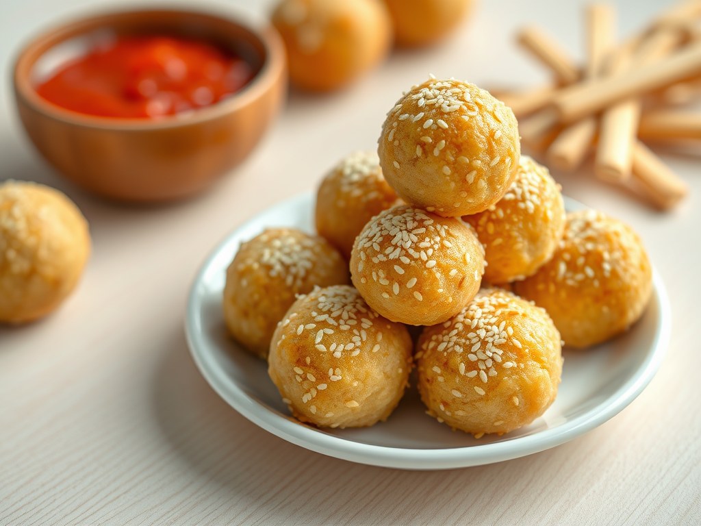 Chinese dessertballetjes, AI-gegenereerde illustratie