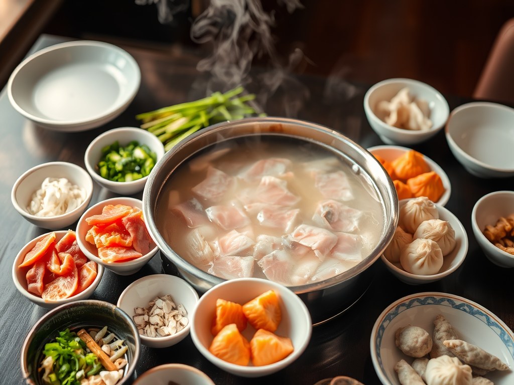 Chinese Hotpot = Chinese Fondue, AI-gegenereerde illustratie