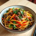 Chinese mie met roerbakgroenten