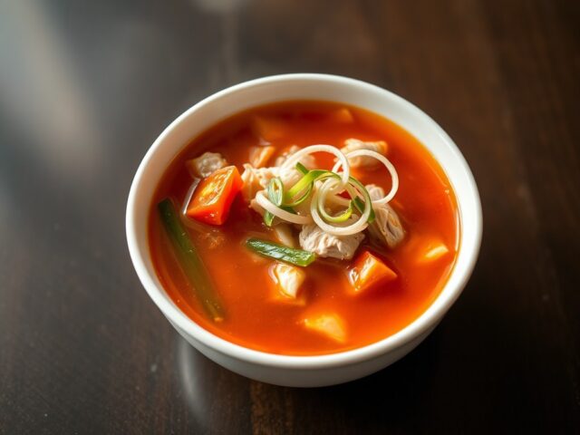 Chinese tomaten-kippensoep