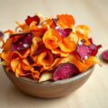 Chips van wortel, knolselderij en bieten