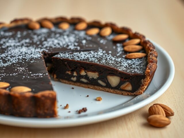 Chocolade amandeltaart