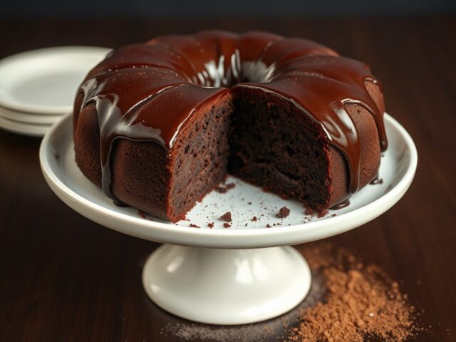 Chocolade Cake met Chocolade Glazuur