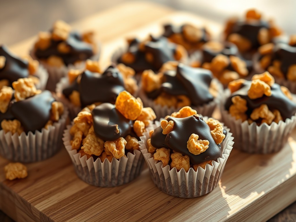 Chocolade-conflakes koekjes, AI-gegenereerde illustratie