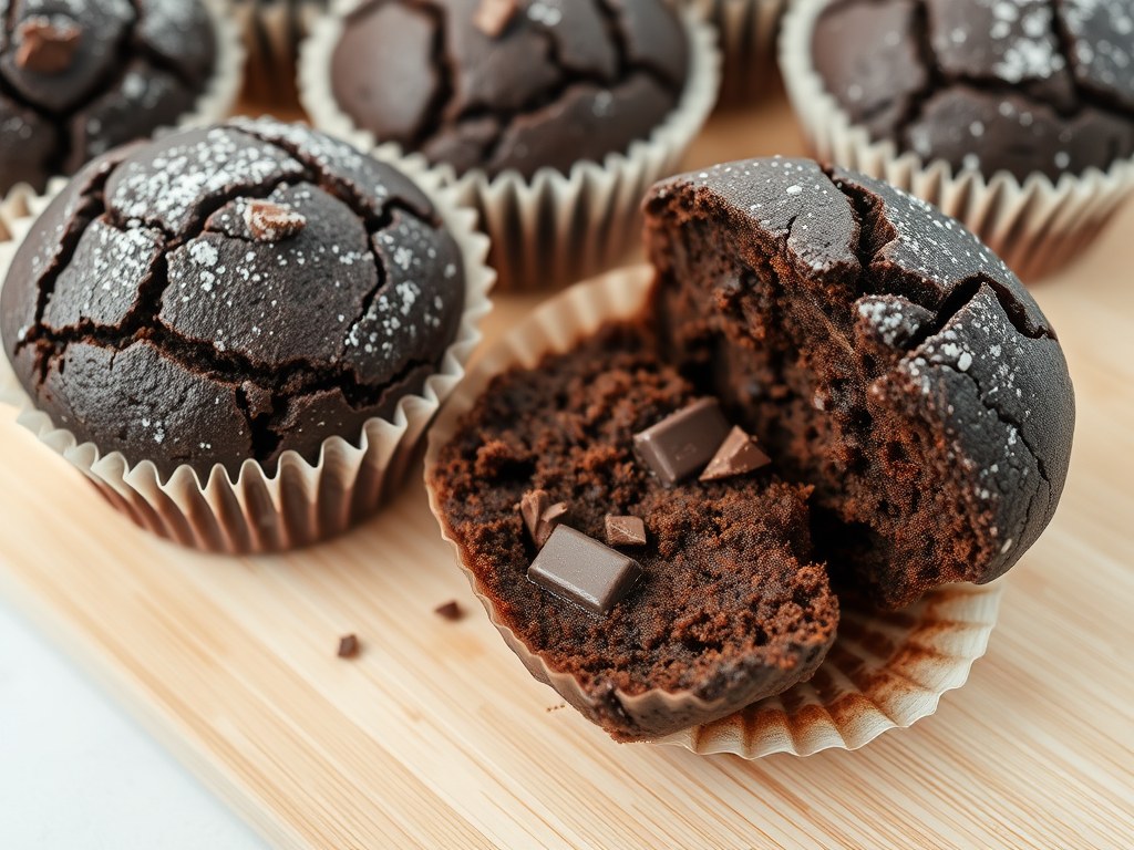 Chocolade muffins, AI-gegenereerde illustratie