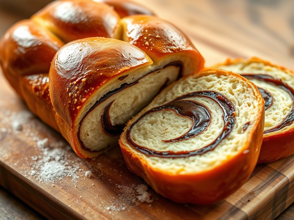 Chocolade pralinébrood, AI-gegenereerde illustratie