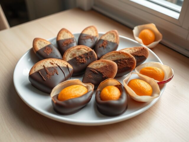 Chocolade puntjes met kaapse goudbes