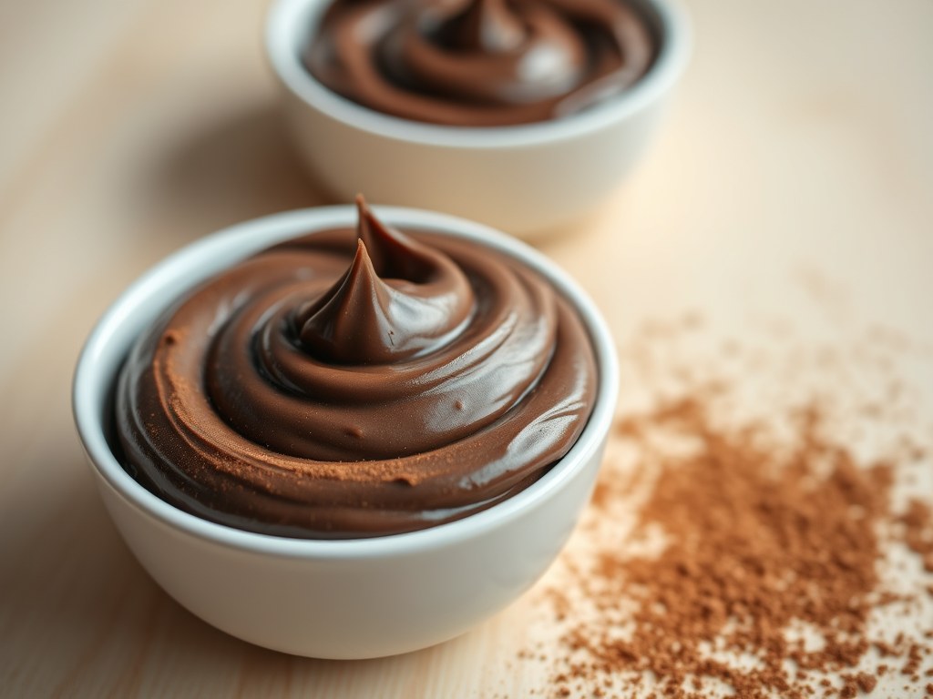Chocolade-roomkaascrème, AI-gegenereerde illustratie