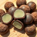 Chocolade truffels met groene thee