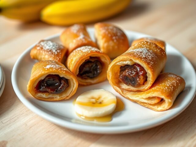 Chocoladebroodjes met banaan