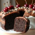 Chocoladecake met kersen en Baileys