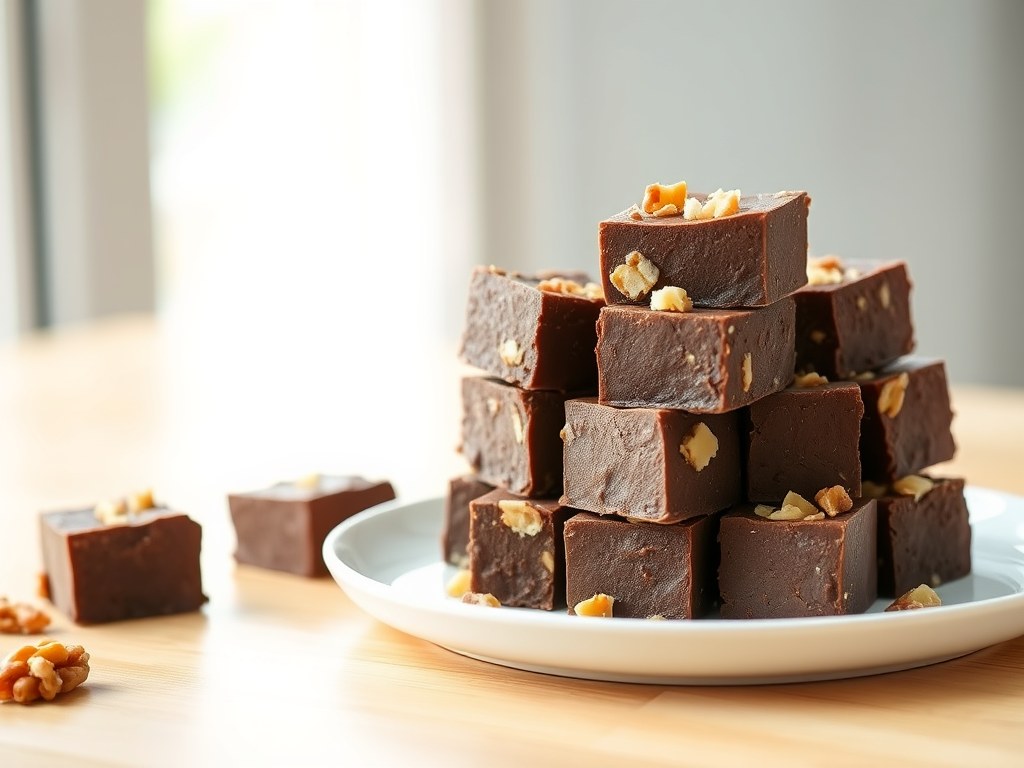 Chocoladefudge, AI-gegenereerde illustratie