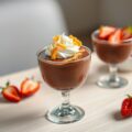 Chocolademousse met nougatine en honing
