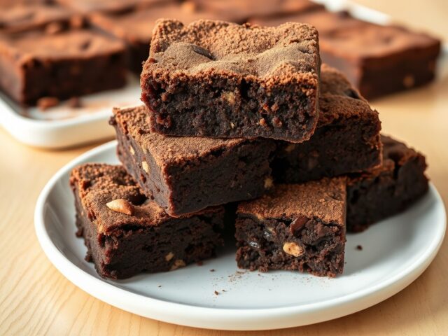 Chocoladeplaatkoek met noten en rozijnen