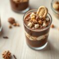 Chocoladepudding met bitterkoekjes