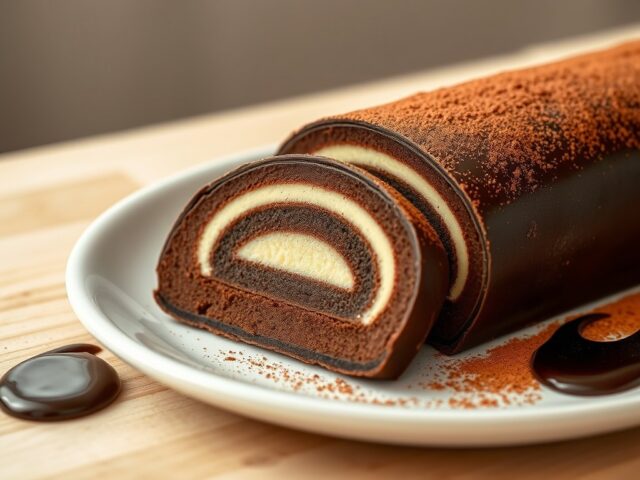 chocoladeterrine in drie lagen met een witte choco