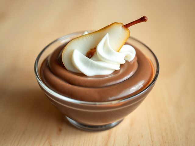 Chocoladevla met peren