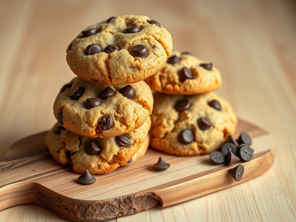 Chocolatechip cookies, AI-gegenereerde illustratie
