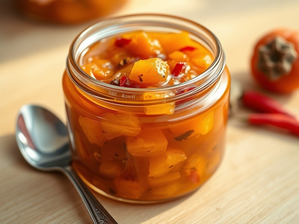 Chutney van Abrikozen, AI-gegenereerde illustratie