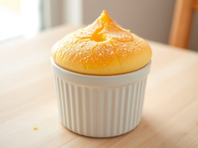 Citroensoufflé met koriander