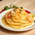 Citroenspaghetti met Garnalen
