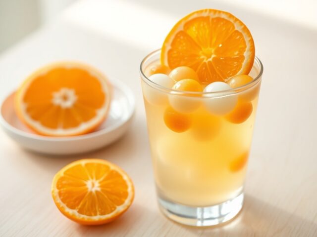 Citrus-Meloen Gelatine Pudding