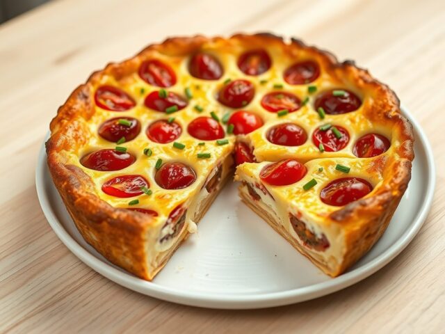 Clafoutis met ricotta en kerstomaatjes