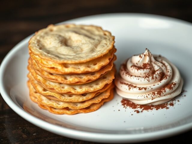 Cognac-rolletjes met koffielikeur-crème