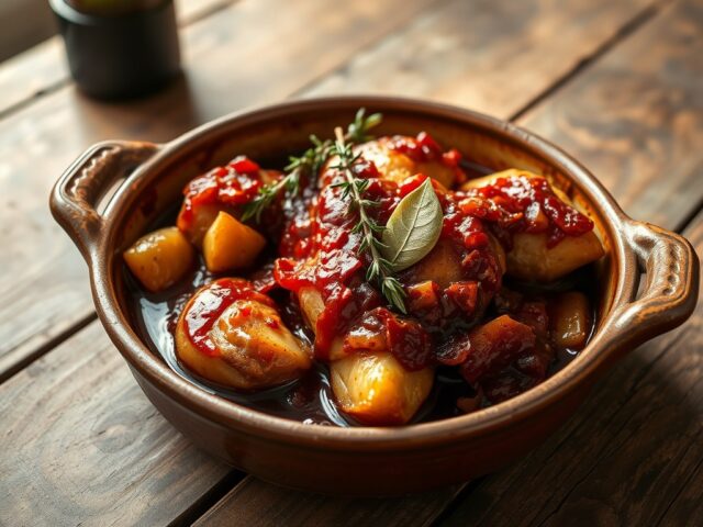 Coq au vin (snelle manier)