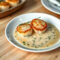 Coquiles met een Pinot Gris Saus