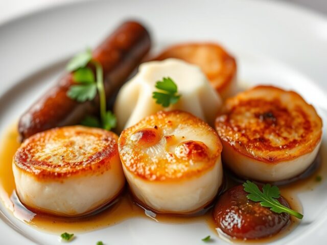 Coquilles – Bloedworst met Bloemkoolpuddinkje