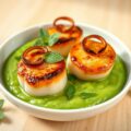 Coquilles met Doperwtenpuree