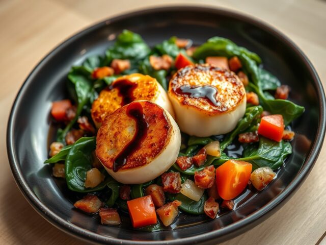 Coquilles met in Varkensvet Gesmoorde Snijbiet