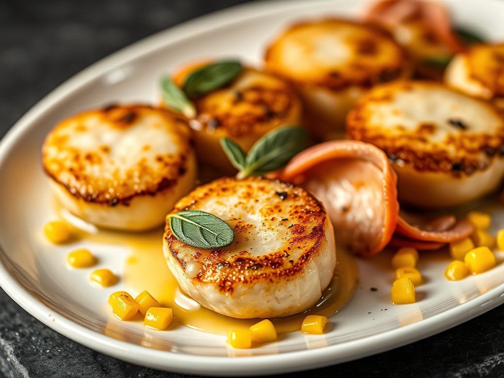 Coquilles met Salieboter, AI-gegenereerde illustratie