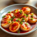 Coquilles St.Jacques met Lenteuien in Pikant Sausje