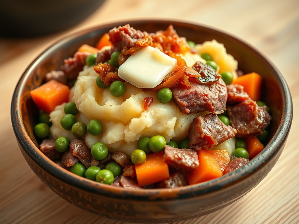 Corned beef stomp, AI-gegenereerde illustratie